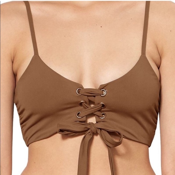Mara Hoffman Scarlett Bikini Top in Cumino - Picture 1 of 6
